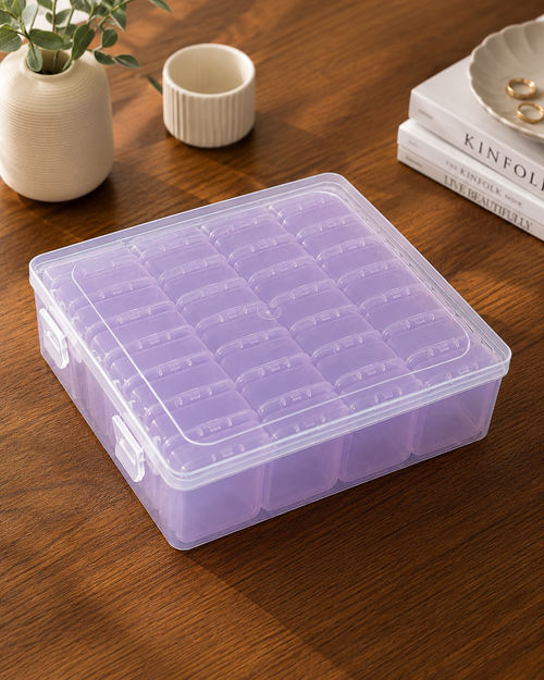 Lila Modüler Organizer Kutu – 24 Bölmeli | P-SERİSİ