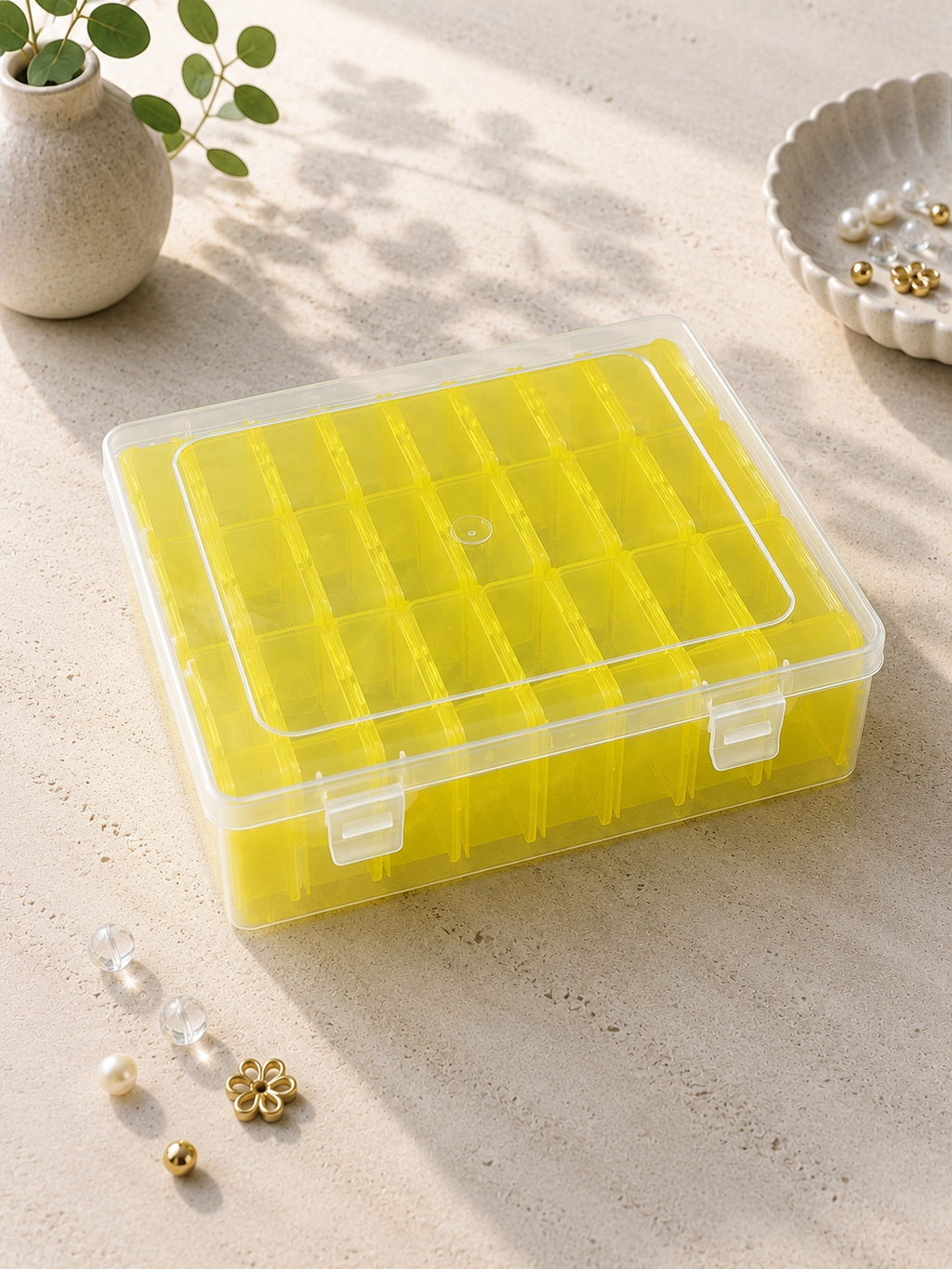 Sarı Modüler Organizer Kutu – 24 Bağımsız kilitli Küçük Kutu | P-SERİSİ