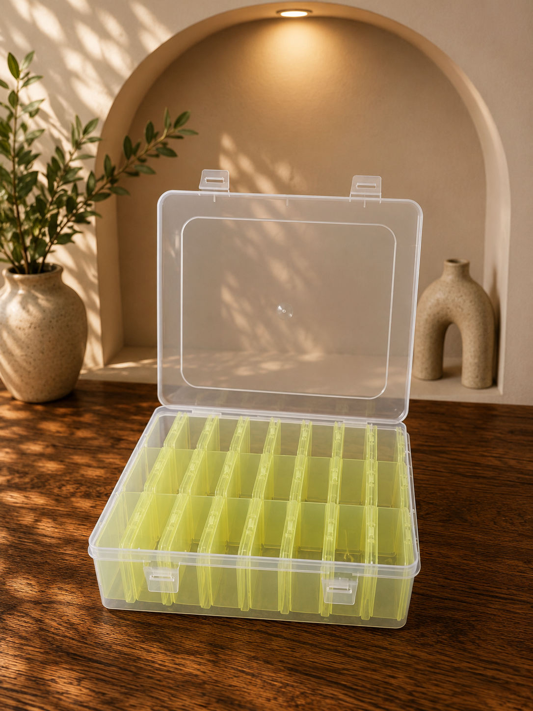 Sarı Modüler Organizer Kutu – 24 Bağımsız kilitli Küçük Kutu | P-SERİSİ