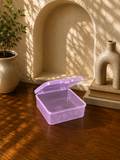 P-SERİSİ PK-30L Plastik Şeffaf Lila Organizer Kutu – 30'lu Set (6.5x6.5x2.5 cm)