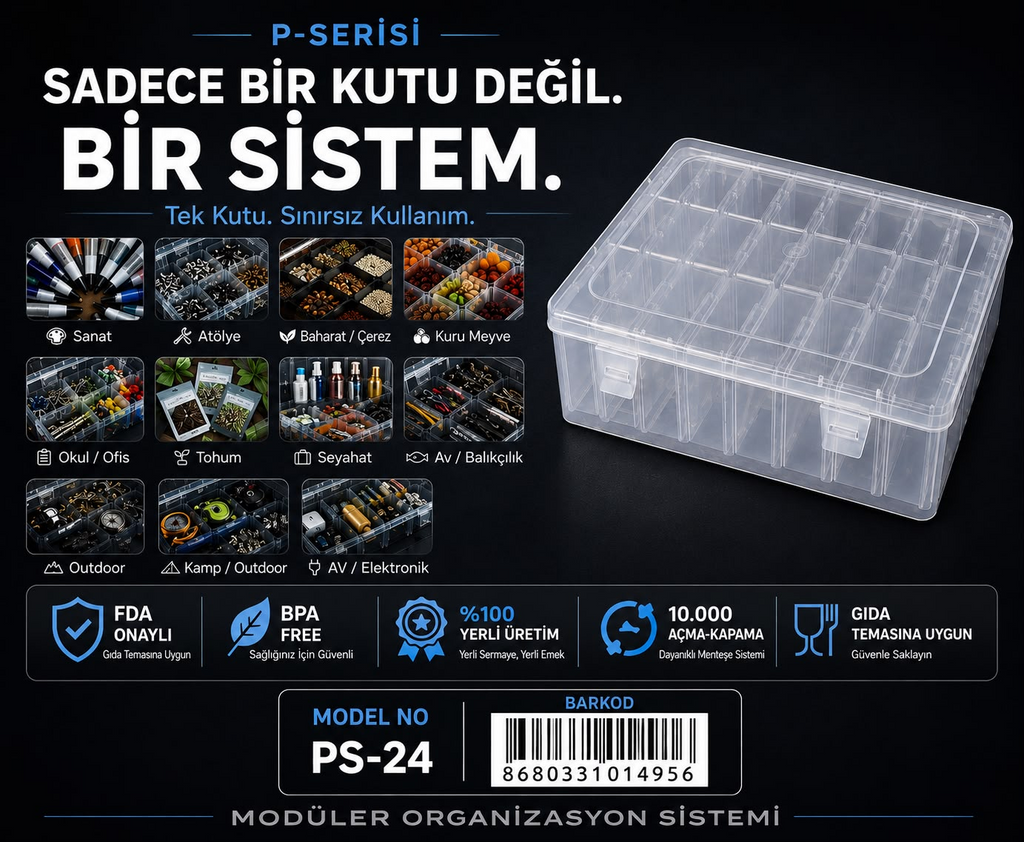 P-SERİSİ PS-24 şeffaf varyant – renk seçeneği görseli
